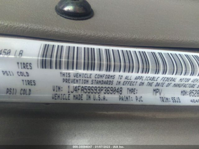 1J4FA59S93P369048 Jeep Wrangler Sahara