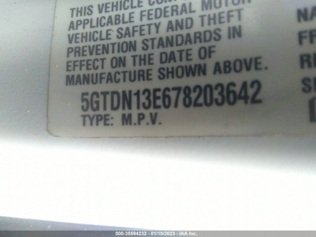 5GTDN13E678203642 Hummer H3 SUV