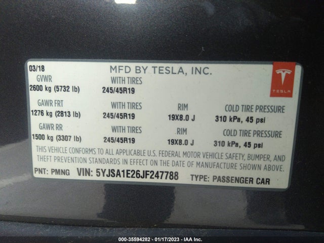 Tesla MODEL S 2018 5YJSA1E26JF247788 Image 11