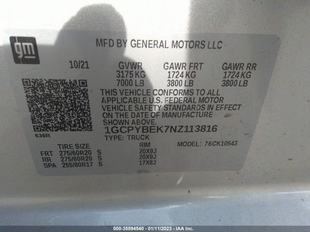 Chevrolet Silverado 1500 Ltd Custom 2022 1GCPYBEK7NZ113816 Image 10
