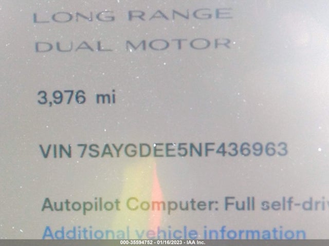 Tesla Model Y 2022 7SAYGDEE5NF436963 Image 11