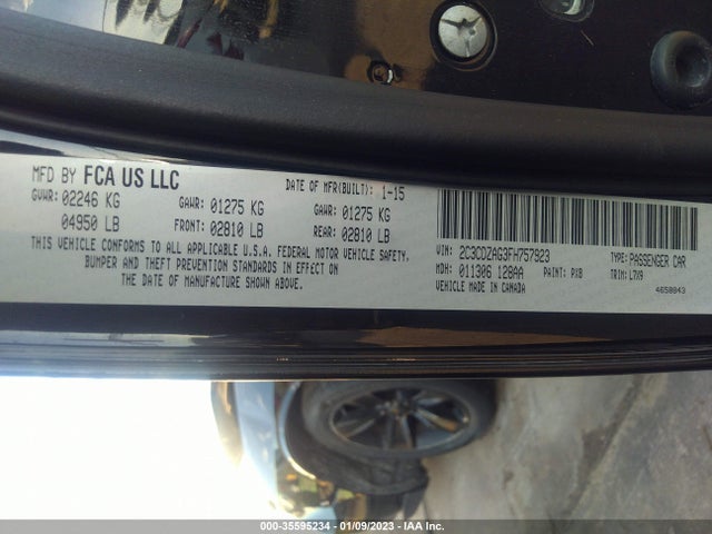 Dodge Challenger Sxt 2015 2C3CDZAG3FH757923 Image 9