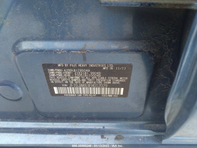 Subaru IMPREZA SEDAN 2014 JF1GJAK63EH012029 Image 10
