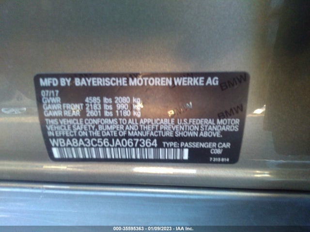 BMW 3 Series 320i Xdrive 2018 WBA8A3C56JA067364 Image 10