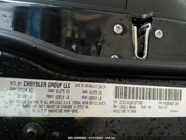 Chrysler 300 2014 2C3CCAAG2EH377605 Image 9
