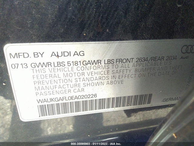 WAUKGAFL0EA020226 Audi S4 Prestige