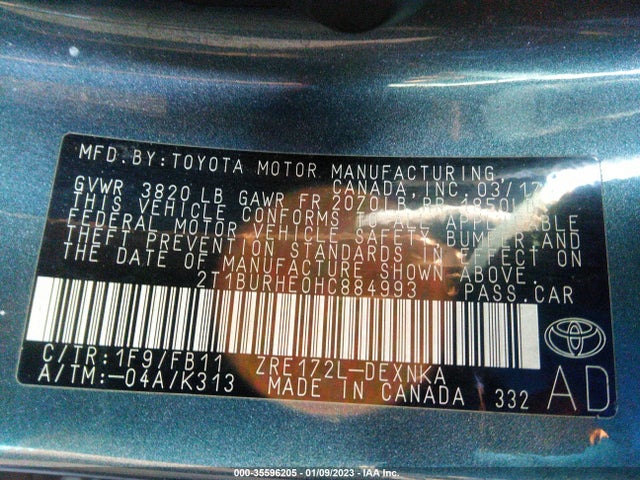 Toyota Corolla L/le/xle/se 2017 2T1BURHE0HC884993 Image 9