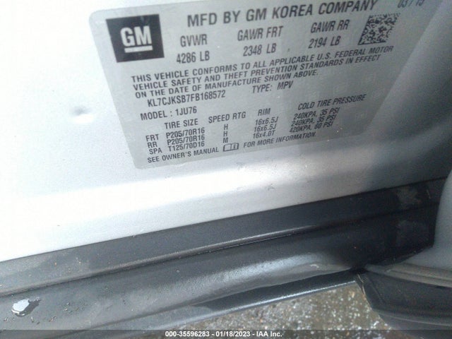 Chevrolet TRAX LS 2015 KL7CJKSB7FB168572 Image 10