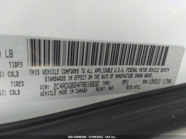 Dodge Grand Caravan Se 2015 2C4RDGBG4FR616832 Image 9
