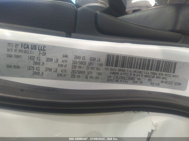 1C4RJFBG0LC303865 Jeep Grand Cherokee Limited X