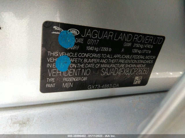 2018 Jaguar XE, VIN: SAJAD4FX8JCP26050