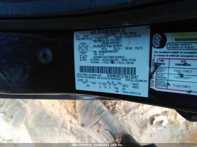 Lincoln MKZ 2007 3LNHM28T27R653047 Image 10