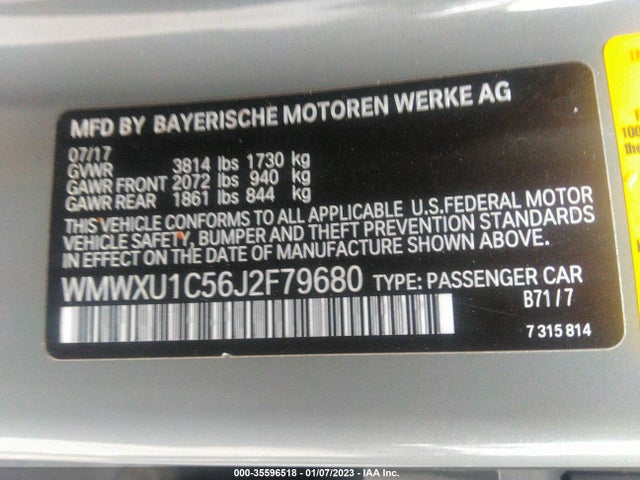 WMWXU1C56J2F79680 Mini Hardtop 4 Door Cooper