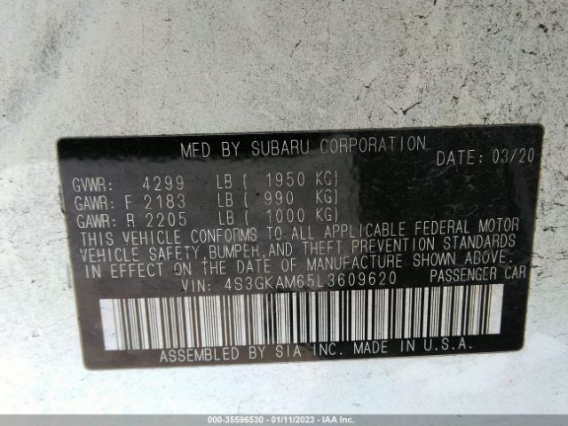 4S3GKAM65L3609620 Subaru Impreza Sport