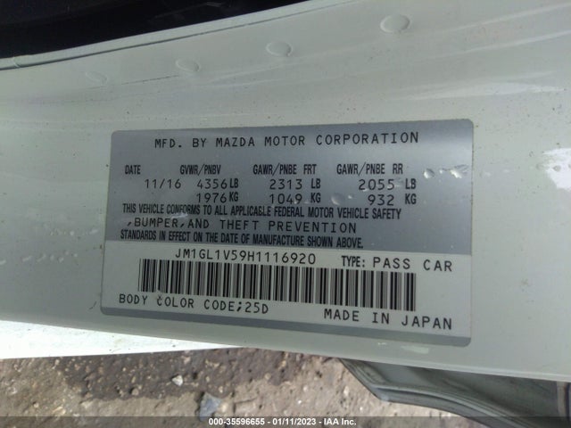 2017 Mazda 6, VIN: JM1GL1V59H1116920