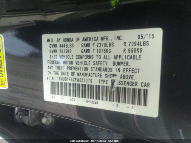 19UUB1F52FA023370 Acura TLX TECH