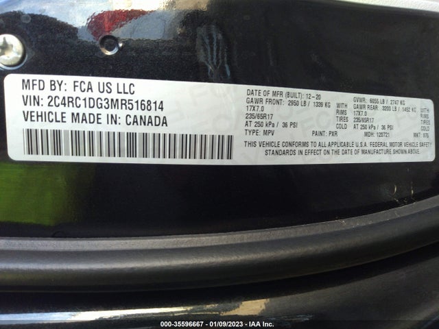2021 Chrysler Voyager, VIN: 2C4RC1DG3MR516814