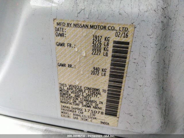 Nissan Altima 2016 1N4AL3AP0GC175078 Image 21