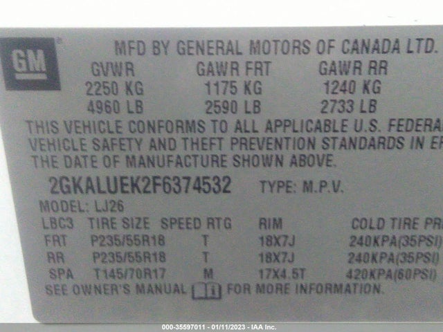 GMC Terrain Denali 2015 2GKALUEK2F6374532 Image 9