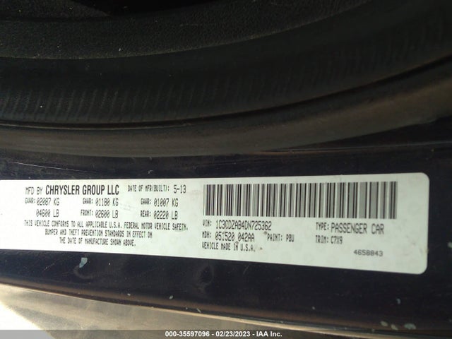 Dodge AVENGER SE 2013 1C3CDZAB4DN725362 Image 9