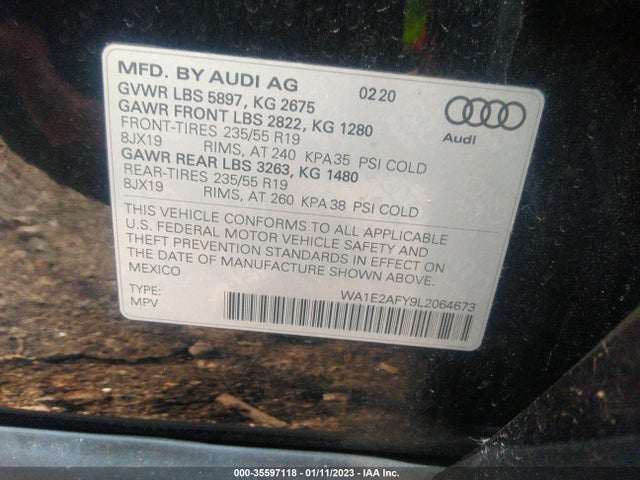 WA1E2AFY9L2064673 Audi Q5 Premium Plus
