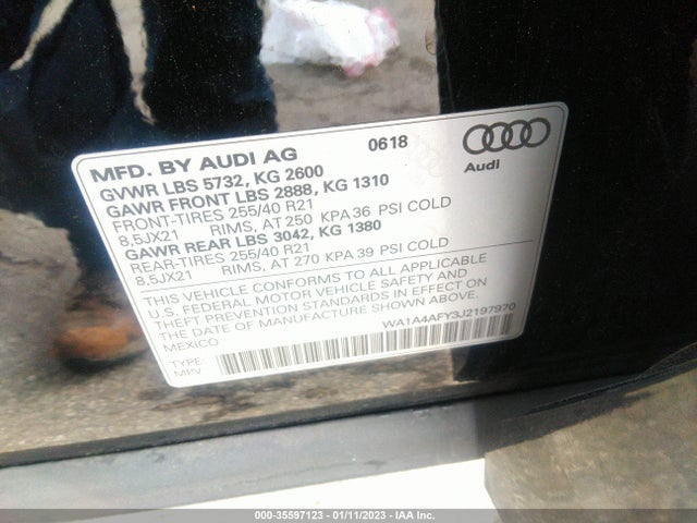 2018 Audi SQ5, VIN: WA1A4AFY3J2197970