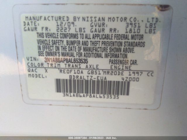 3N1AB6AP8AL653535 Nissan Sentra 2.0 Sr