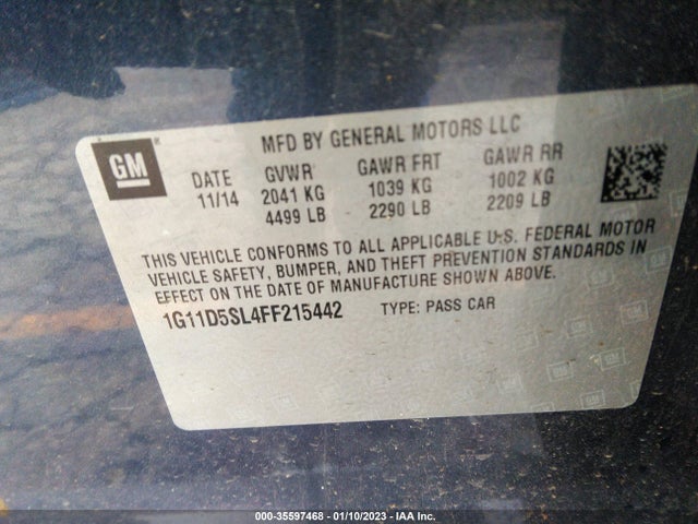 Chevrolet MALIBU LT 2015 1G11D5SL4FF215442 Image 10