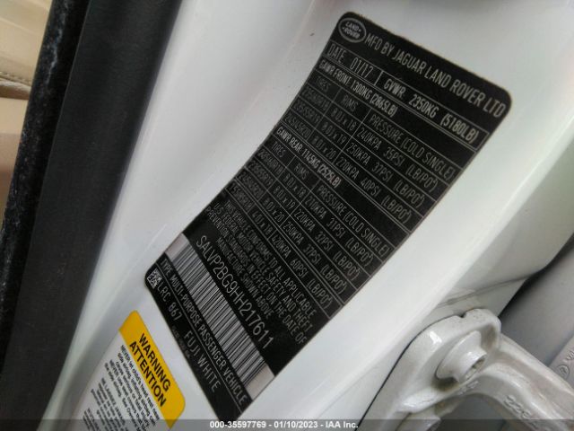 SALVP2BG9HH217611 Land Rover Range Rover Evoque Se