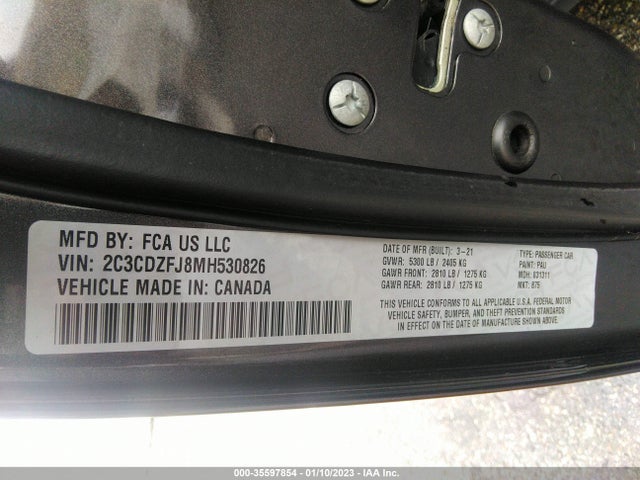 Dodge Challenger R/t Scat Pack 2021 2C3CDZFJ8MH530826 Image 9