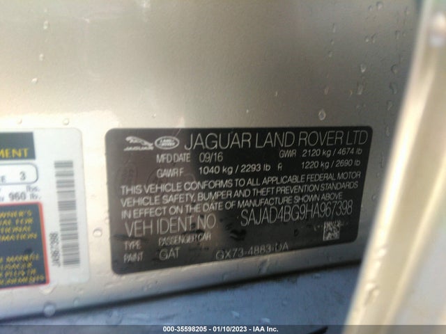 2017 Jaguar XE, VIN: SAJAD4BG9HA967398