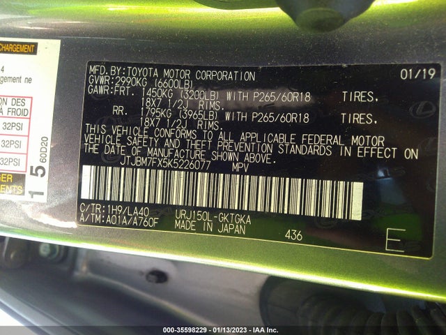 Lexus Gx Gx 460 2019 JTJBM7FX5K5226077 Image 9