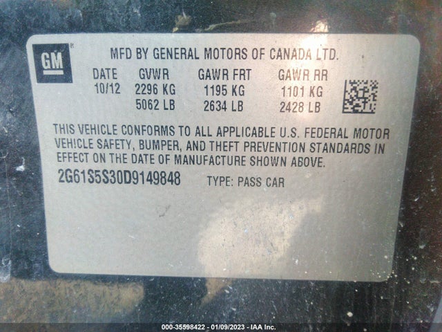 Cadillac Xts Premium 2013 2G61S5S30D9149848 Image 10