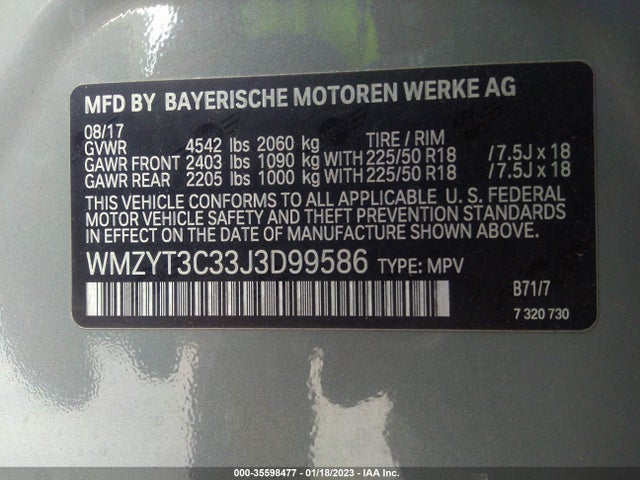 2018 Mini Countryman, VIN: WMZYT3C33J3D99586