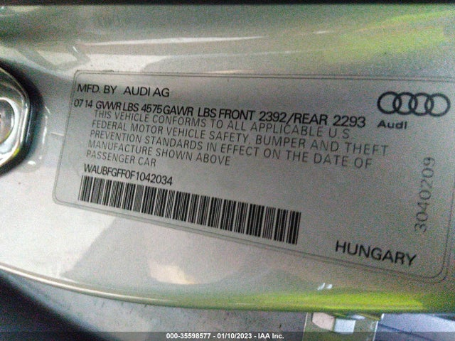 2015 Audi A3, VIN: WAUBFGFF0F1042034