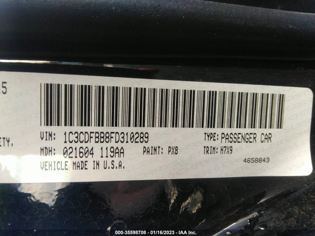Dodge DART SXT 2015 1C3CDFBB8FD310289 Image 10
