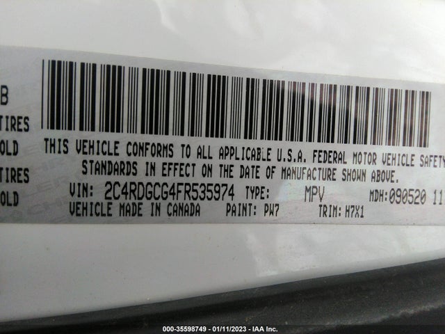 Dodge Grand Caravan Sxt 2015 2C4RDGCG4FR535974 Image 10