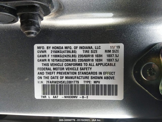 Honda CR-V EX 2020 7FARW2H5XLE001779 Image 9