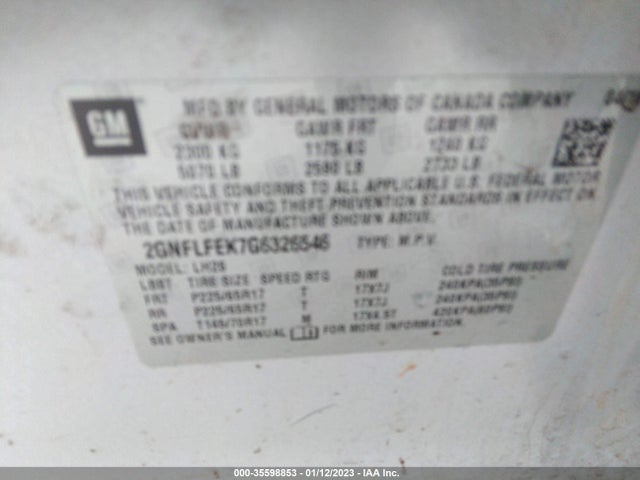 Chevrolet EQUINOX LT 2016 2GNFLFEK7G6326546 Image 9