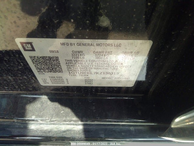 GMC Sierra 1500 Denali 2019 1GTU9FEL7KZ136315 Image 9