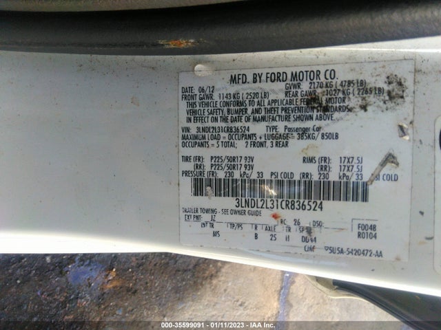 Lincoln MKZ 2012 3LNDL2L31CR836524 Image 11