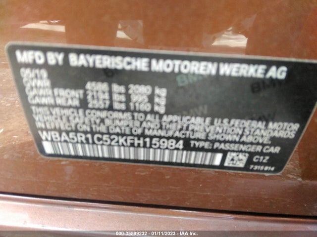 BMW 3 Series 330i 2019 WBA5R1C52KFH15984 Image 10