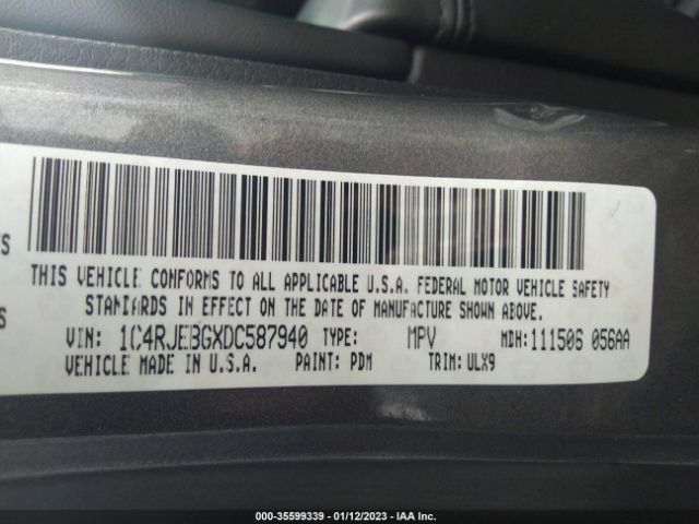 1C4RJEBGXDC587940 Jeep Grand Cherokee Limited