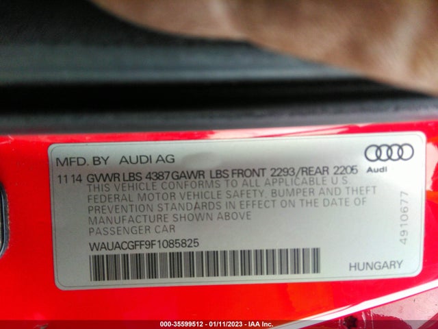 WAUACGFF9F1085825 Audi A3 1.8t Premium