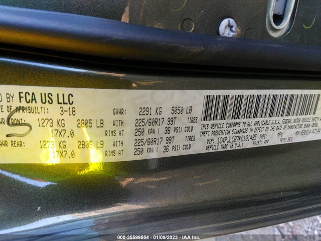 1C4PJLCB7KD131495 Jeep Cherokee Latitude