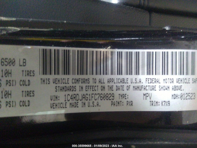 Dodge Durango Sxt 2015 1C4RDJAG1FC760829 Image 10