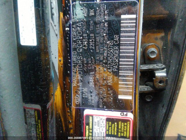 KNALC4J17H5050781 KIA Cadenza Premium