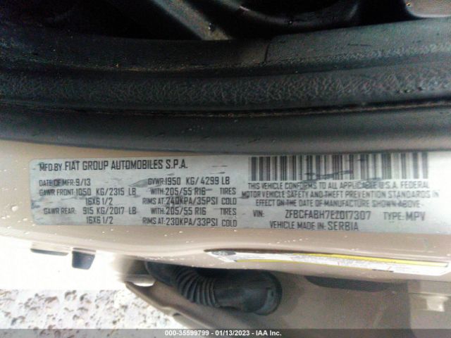 ZFBCFABH7EZ017307 Fiat 500L