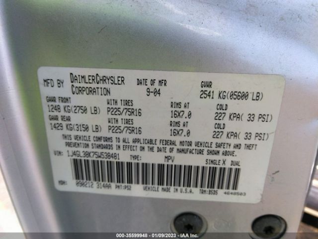 1J4GL38K75W538481 Jeep Liberty Renegade