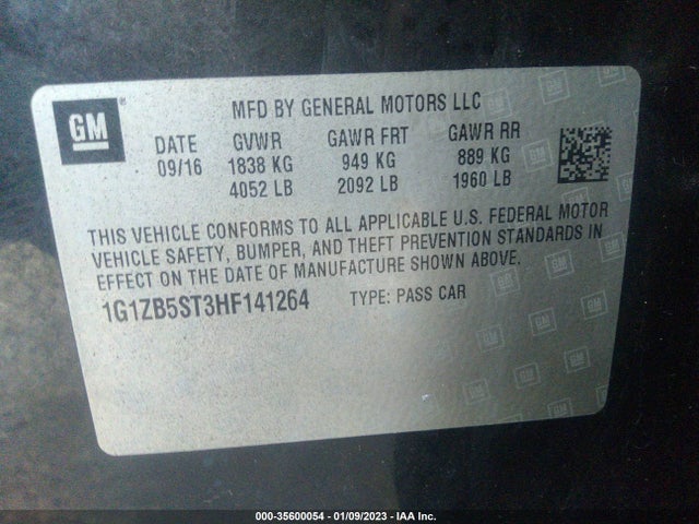 Chevrolet MALIBU LS 2017 1G1ZB5ST3HF141264 Image 10